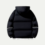 Everett - Men's Hooded Puffer Jacket with Contrast Piping