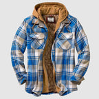 Colter - Men's Hooded Plaid Shirt Jacket