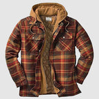 Colter - Men's Hooded Plaid Shirt Jacket