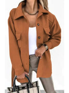 Genevieve - Women's Notch-Collar Button-Front Jacket with Patch Pockets