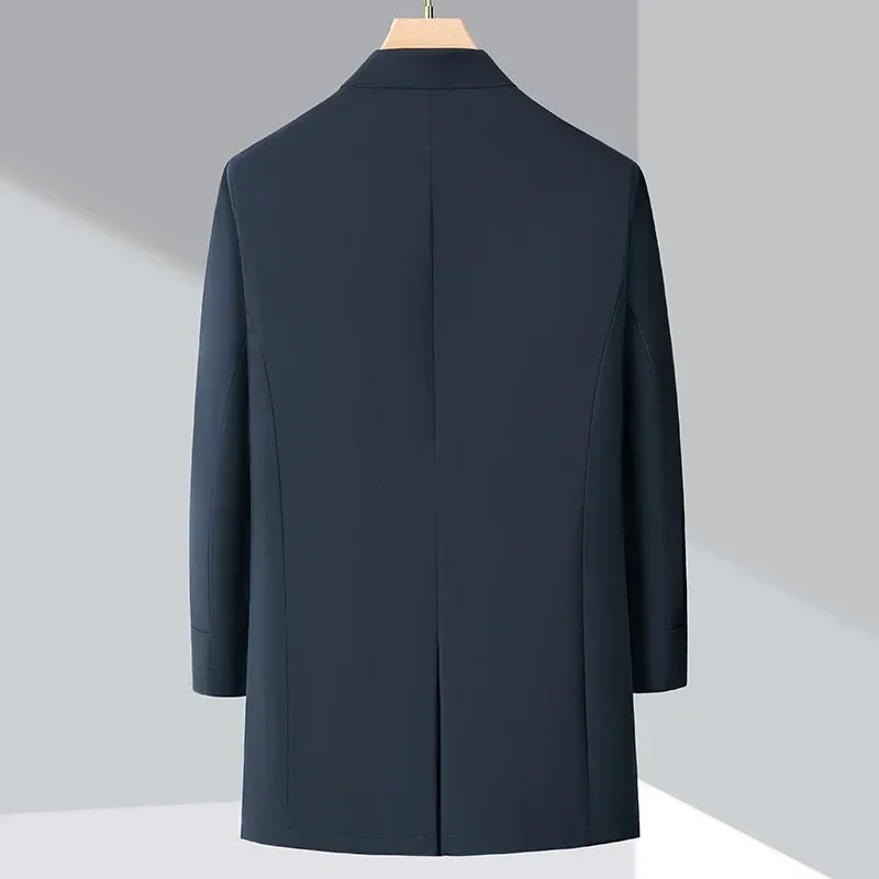Gideon - Men's Water-Resistant Trench Coat with Down Lining