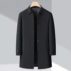 Gideon - Men's Water-Resistant Trench Coat with Down Lining