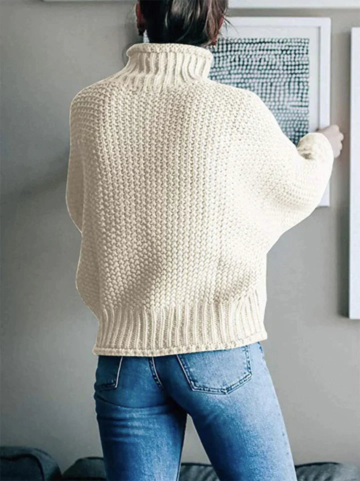 Gwendolyn - Women's Chunky Knit Turtleneck Sweater