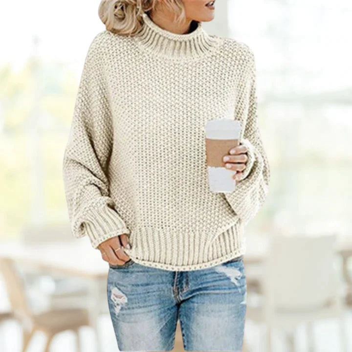 Gwendolyn - Women's Chunky Knit Turtleneck Sweater