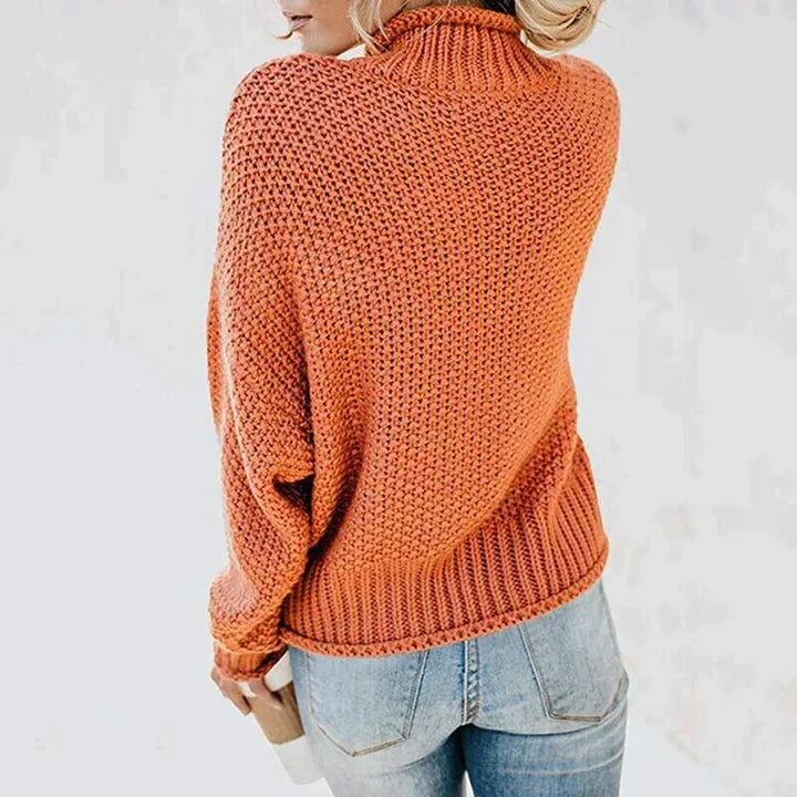 Gwendolyn - Women's Chunky Knit Turtleneck Sweater