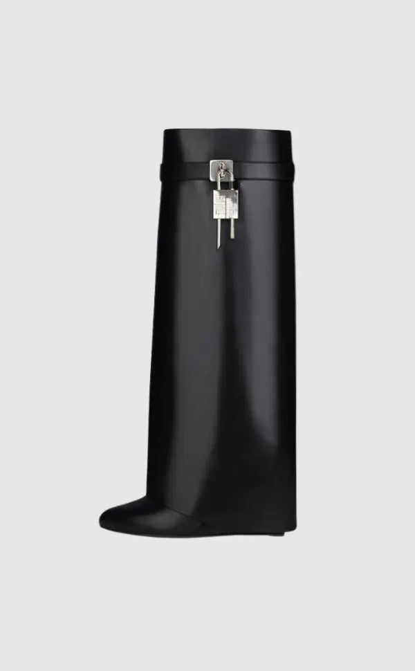 Gwendolyn - Women's Tall Boots with Sculptural Lock Closure