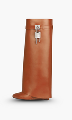 Gwendolyn - Women's Tall Boots with Sculptural Lock Closure