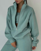 Hadley - Women's Half-Zip Pullover & Elasticated Joggers Set