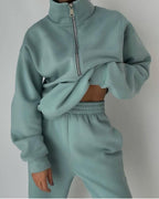 Hadley - Women's Half-Zip Pullover & Elasticated Joggers Set