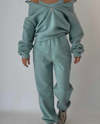 Hadley - Women's Half-Zip Pullover & Elasticated Joggers Set