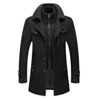 Hadrian - Men's Layered Wool-Blend Overcoat