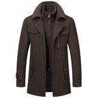 Hadrian - Men's Layered Wool-Blend Overcoat