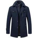 Hadrian - Men's Layered Wool-Blend Overcoat