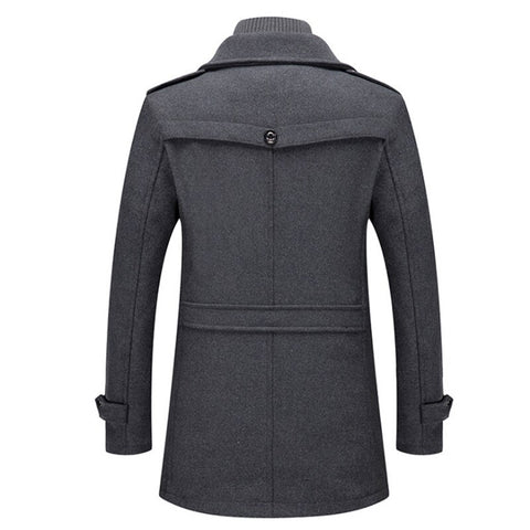 Hadrian - Men's Layered Wool-Blend Overcoat