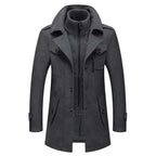 Hadrian - Men's Layered Wool-Blend Overcoat