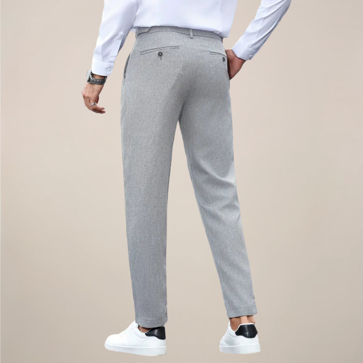 Harlan - Men's Front-Pleat Slim Tailored Trousers