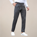 Harlan - Men's Front-Pleat Slim Tailored Trousers