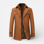 Harrison - Men's Wool-Blend Coat with Stand Collar
