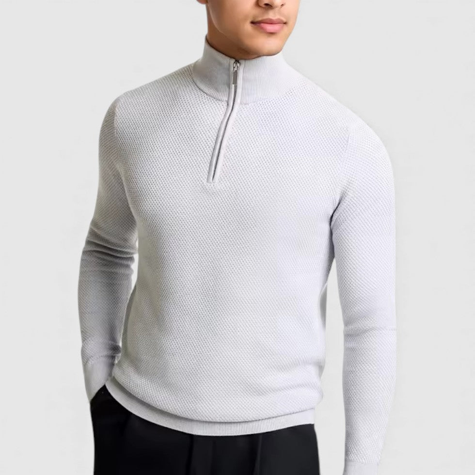 Harvey - Men's Cashmere Blend Quarter-Zip Pullover