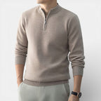 Harvey - Men's Cashmere Blend Quarter-Zip Pullover