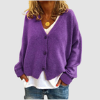 Hazel - Women's Oversized Button-Front Cardigan