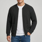 Henrik - Men's Full-Zip Ribbed Cardigan