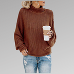Iris - Women's Oversized Knit Turtleneck Sweater