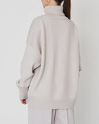 Isadora - Women's Relaxed Turtleneck Pullover with Ribbed Trims
