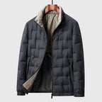 Jasper - Men's Quilted Down Puffer Jacket with Mock Neck
