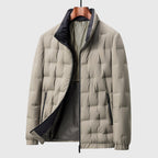 Jasper - Men's Quilted Down Puffer Jacket with Mock Neck