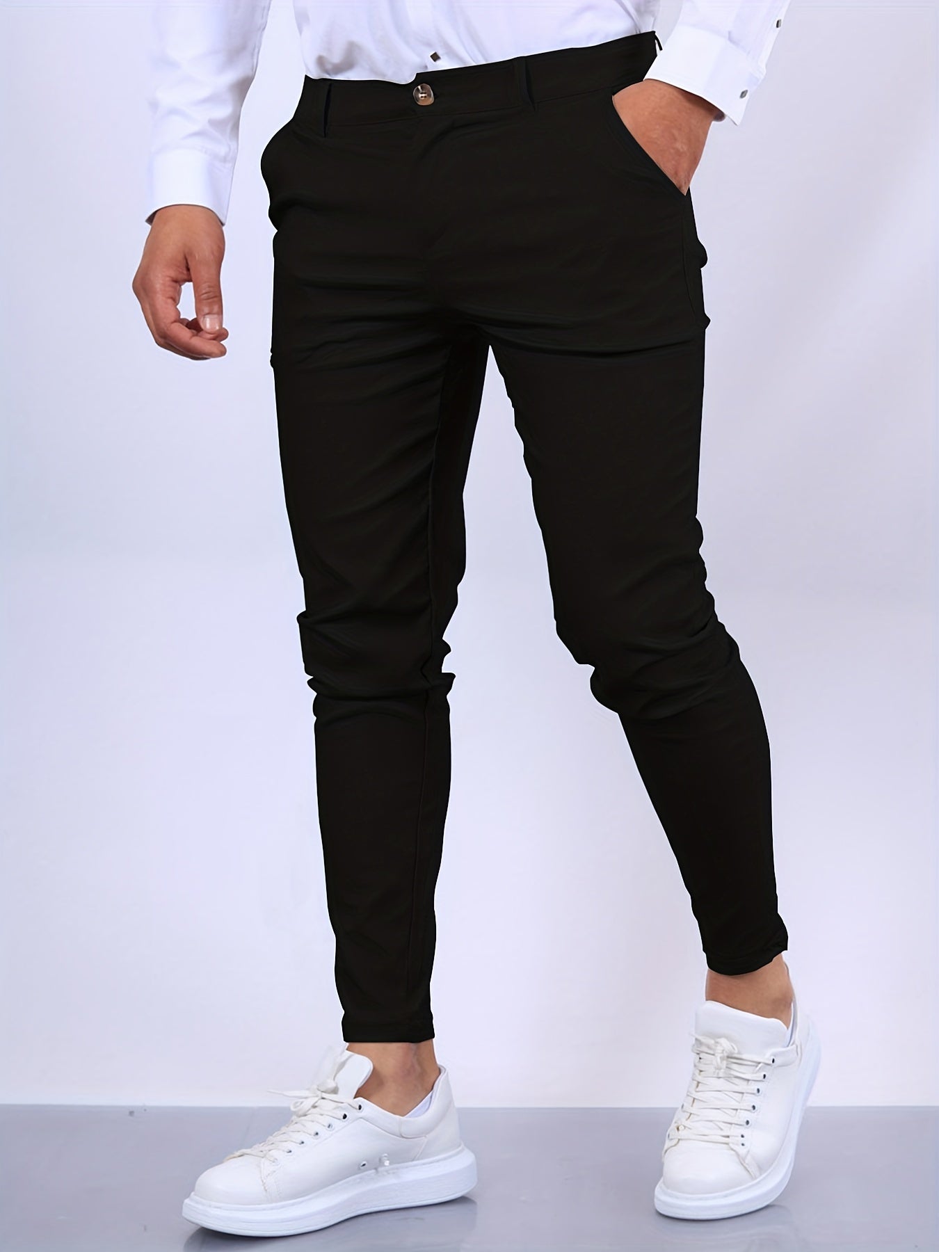 Jasper - Men's Tapered Chino Pants with Flat Front