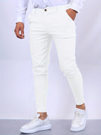 Jasper - Men's Tapered Chino Pants with Flat Front