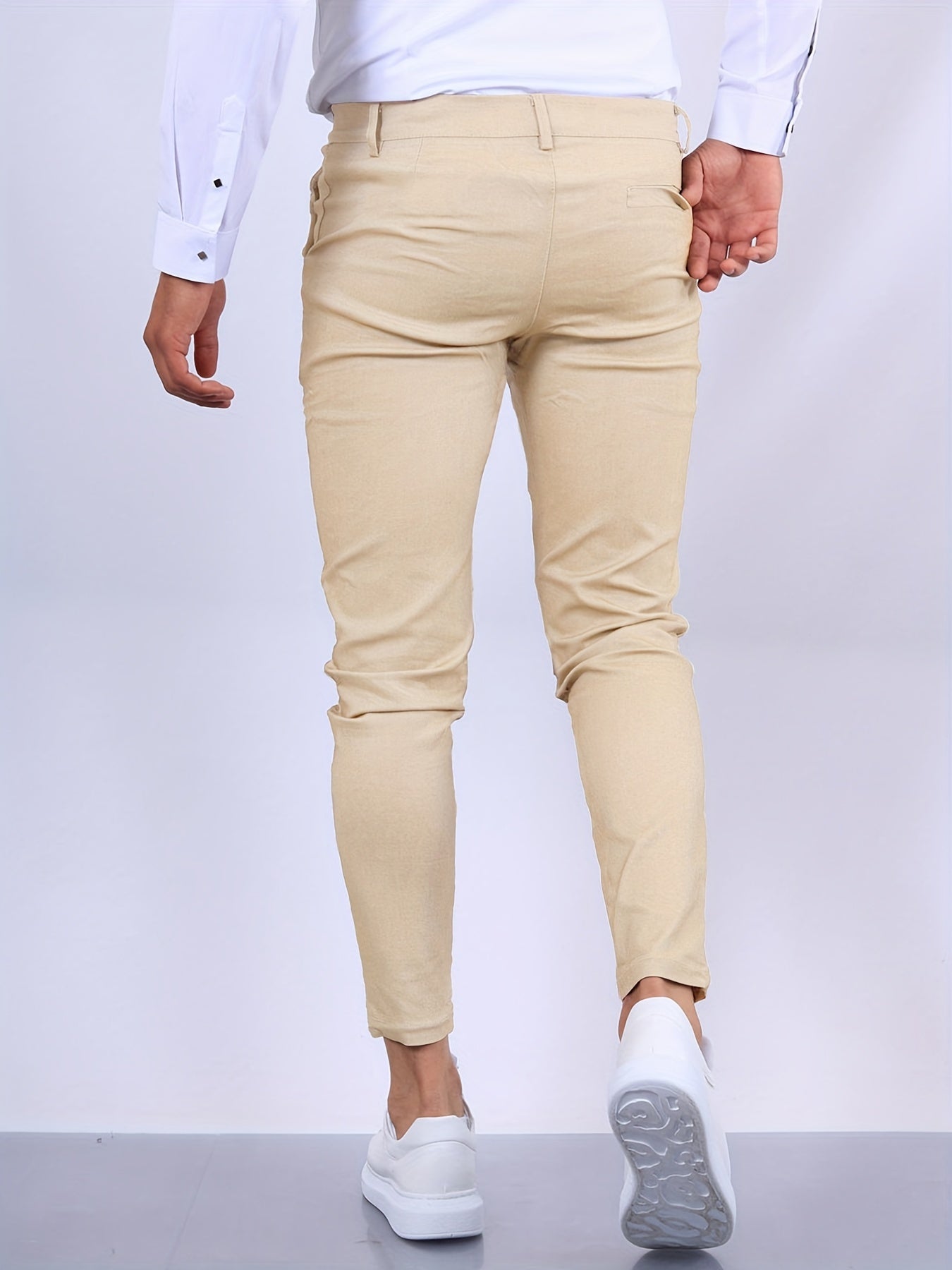 Jasper - Men's Tapered Chino Pants with Flat Front