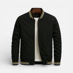 Jasper - Men's Zip-Front Bomber Jacket with Ribbed Cuffs