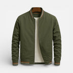 Jasper - Men's Zip-Front Bomber Jacket with Ribbed Cuffs