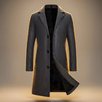 Jayden - Men's Single-Breasted Wool Coat with Tailored Lapels