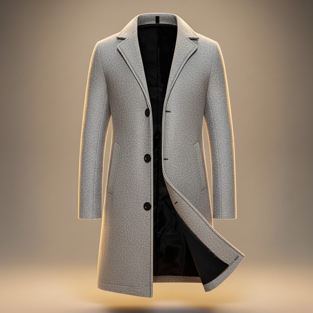 Jayden - Men's Single-Breasted Wool Coat with Tailored Lapels