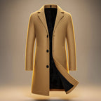 Jayden - Men's Single-Breasted Wool Coat with Tailored Lapels