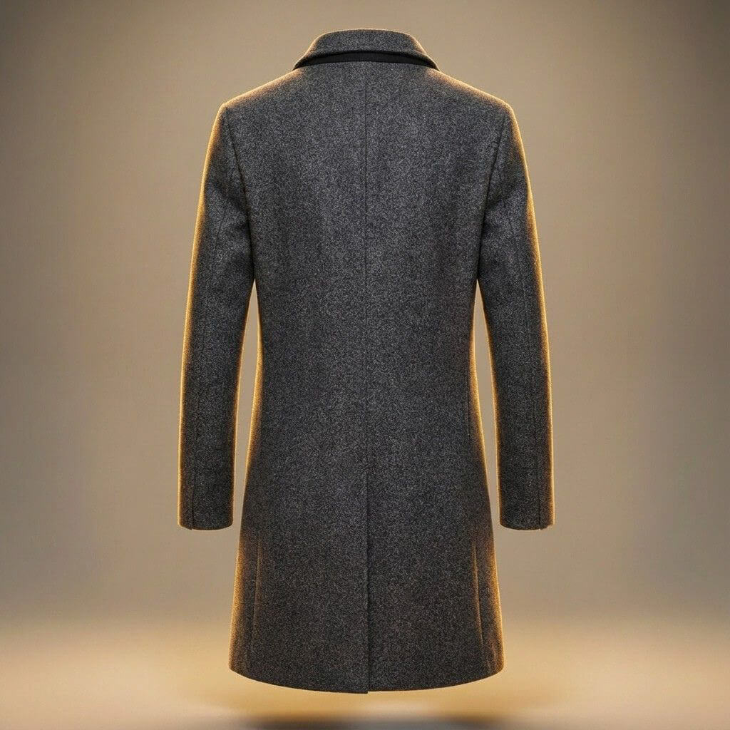 Jayden - Men's Single-Breasted Wool Coat with Tailored Lapels