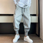 Julian - Men's Drawstring Joggers with Tapered Leg and Button Cuffs