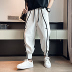 Julian - Men's Drawstring Joggers with Tapered Leg and Button Cuffs