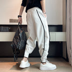 Julian - Men's Drawstring Joggers with Tapered Leg and Button Cuffs