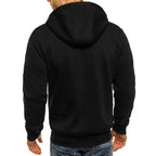 Kasper - Men's Zip-Front Hoodie with Neon Drawstring Details