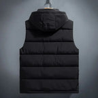 Kassian - Men's Hooded Puffer Vest with Cargo Pockets