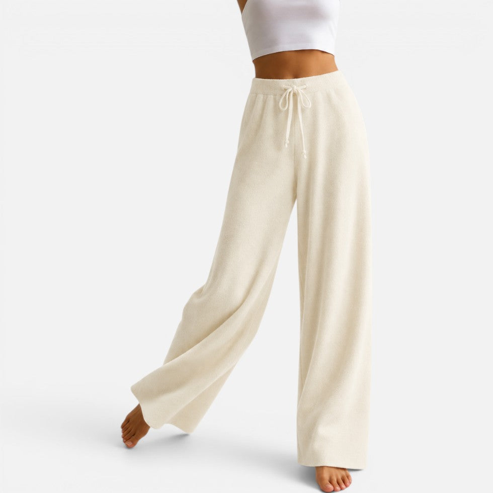 Kennedy - Women's Wide-Leg Cashmere Knit Pants