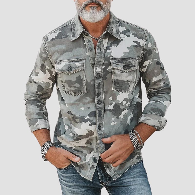 Keswick - Men's Camo Shirt Jacket with Chest Pockets