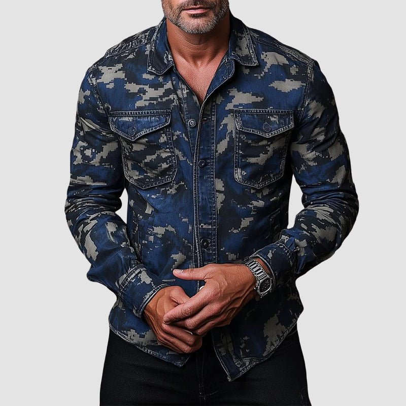 Keswick - Men's Camo Shirt Jacket with Chest Pockets