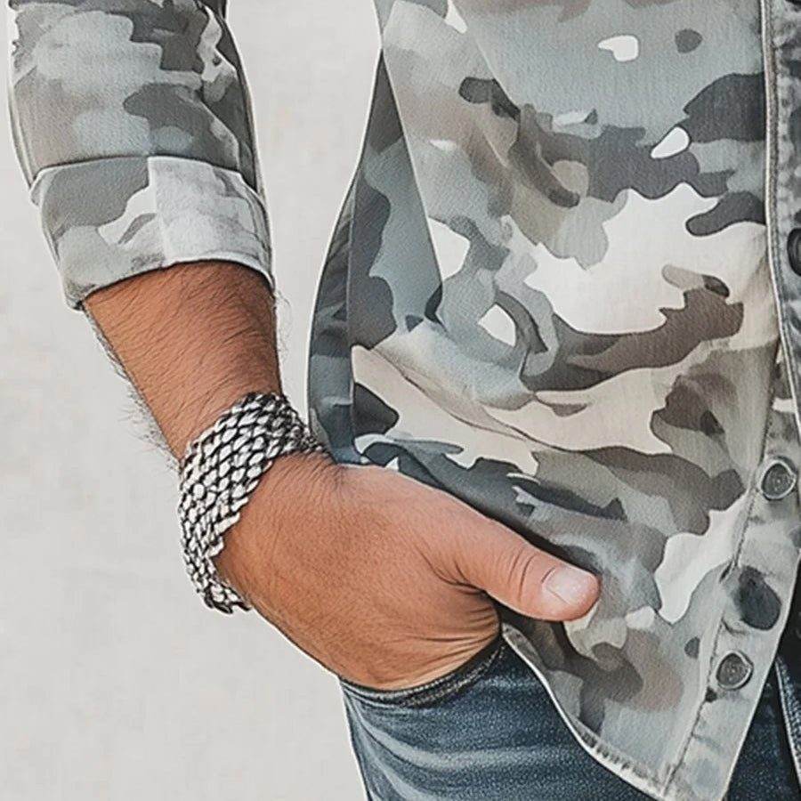 Keswick - Men's Camo Shirt Jacket with Chest Pockets