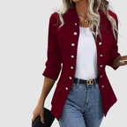 Lennie - Women's Double-Breasted Blazer with Metallic Buttons