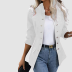 Lennie - Women's Double-Breasted Blazer with Metallic Buttons